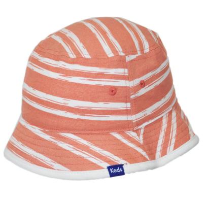 China Custom Printed Character High Quality 100%cotton Canvas Orange Children's Bucket Hats for sale