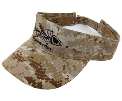 China 100%cotton Custom Character Embroidery Digital Camouflage Sun Visor Hat for sale