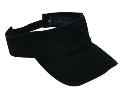 China High Quality Washed Character Cotton Twill Black Sun Visor Hat for sale