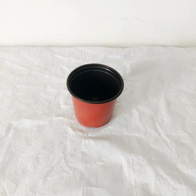 China 12 Cm Eco - Friendly Rounded Cheap Vacuum Forming Flower Pot Thermoforming Lightweight Colorful Garden Flower Pots for sale