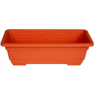 China Eco-friendly plastic pots outdoor rectangular size flower terracotta plant flower pot for garden for sale