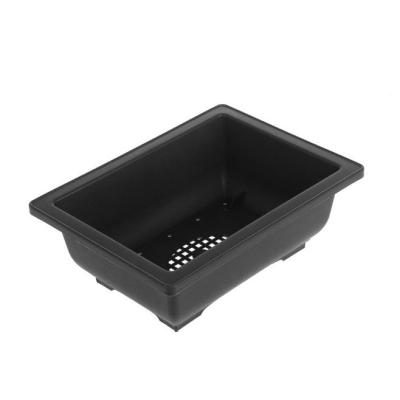 China Rectangular Succulent Plant Flower Bonsai Pots Eco-friendly Plastic Pot 16.4x12cm Without Tray for sale