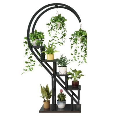 China New Design Durable Flower Stand Iron Flower Pot Shelf Storage Rack Indoor Shelf for sale