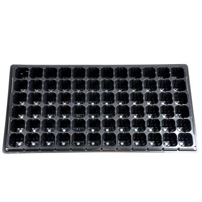 China Cheap Plant Black Seedling Tray Nursery 72 Cells PVC Seed Tray 60 Grams for sale