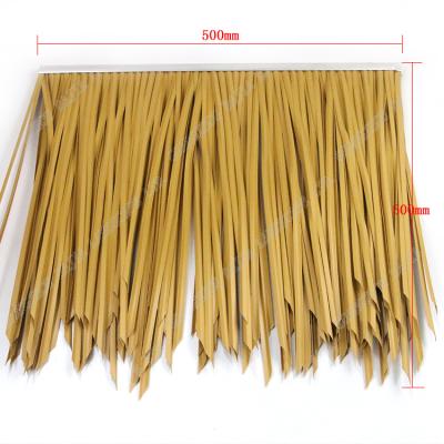 China Tropical Java Thatch Roofing Material Simulated PVC Pe Artificial Thatch Roof Synthetic Straw for sale