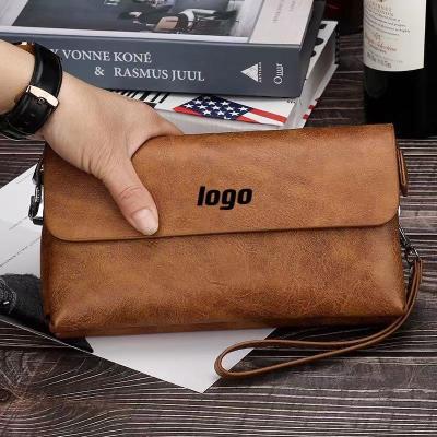 China New brand name anti-theft mobile phone clutch anti-theft men's wallet made of genuine leather men's bag men's wallet 2021 for sale