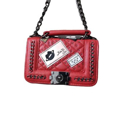 China The 2020 new wave small bag female handbag fashion badge small square bag clip small handbag for sale