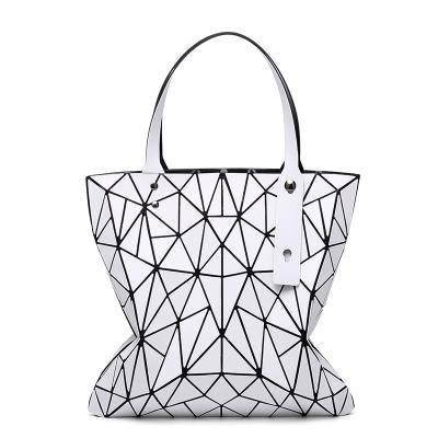 China HOT Japan Style Plaid Female Folded Geometric Bag Fashion Tote Women Handbag Bag Shoulder Bag Casual Handbag for sale