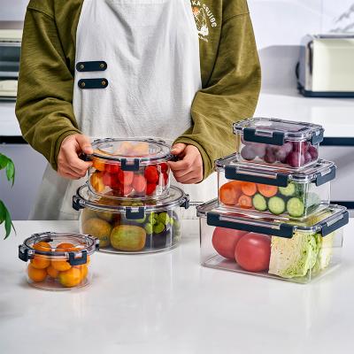 China Freshness Preservation 6 Pieces Set Food Meal Food Fresh Keeping Storage Containers With Lids, Preserve Fruits, Vegetables for sale