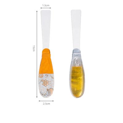 China Dining Travel PP Exquisite Disposable Transparent Tableware 12.5g Mini Honey Spoon for sale