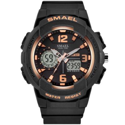 China New Style Mens Digital Sports Waterproof Alarm Military Watch Mens Shock Analog Dual Display Watch for sale