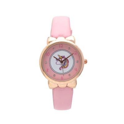 China RM-L051 Water Resistant Kids Watches Fashion Lovely Cute Unicorn Style Watches Student Girls Quartz Leather Wrist Watch for sale