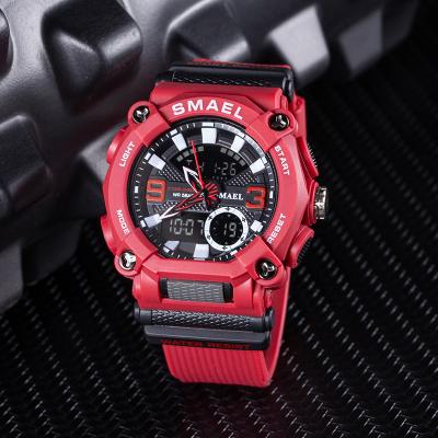 China Wholesale Custom Auto Date S Logo Men's Wristwatches LED Digital Display PU Band Sports Watches For Men for sale