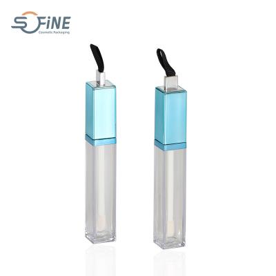 China Square Plastic Cosmetic Packaging Lip Gloss Tubes With Tiny String for sale