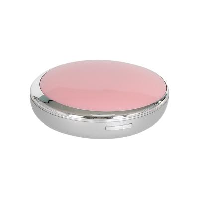 China Recycled Materials Round Shaped Blush Empty Container Press Powder Case With Mirror 10g for sale