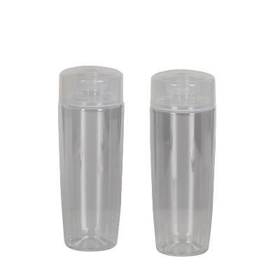 China Transparent Cosmetic Round Pet Lotion Bottle With Screw Lid 120ml for sale