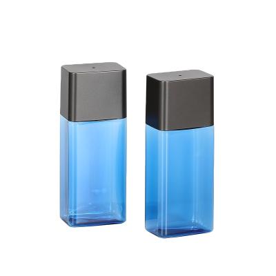 China Cosmetic Lotion Bottle Shampoo Plastic Cosmetic Packaging Square Container For Men for sale