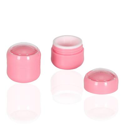 China Wholesale 15g Empty Round Pink PP Small Cosmetic Jars for sale