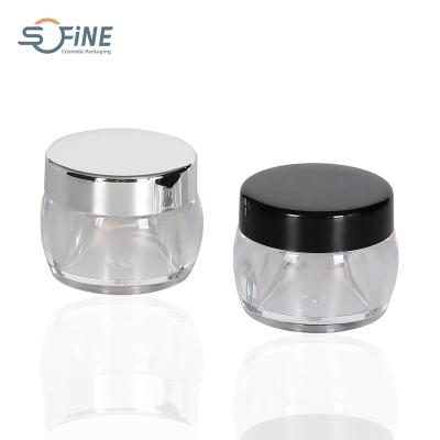 China Cosmetic Round Small Empty Plastic Jar For Cream Cosmetic Use 10g for sale