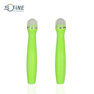 China Cosmetic Manufacturing Plastic Roll On Bottle With Steel Roller Ball For Eye Cream for sale