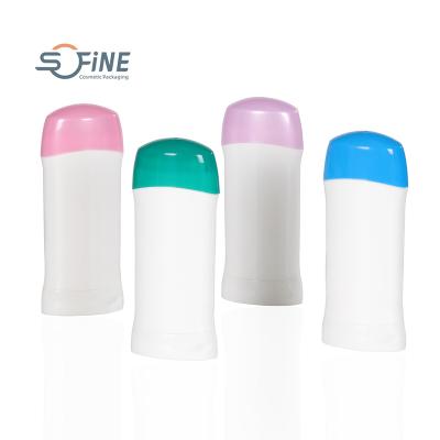 China Personal Care Pack PP Plastic Empty Twist Up Deodorant Stick Container 75g for sale