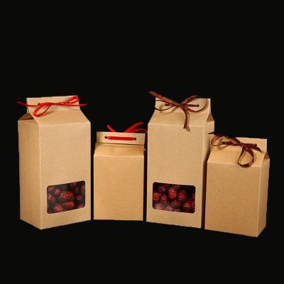 China Handmade empty wrapping paper with window food packaging box wholesale custom for tea for sale