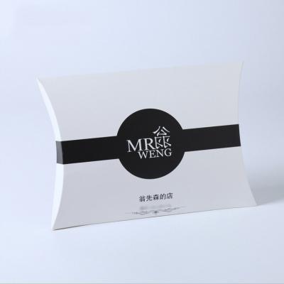 China Recycled Materials Pillow Custom Paper Box With Logo Printing for sale