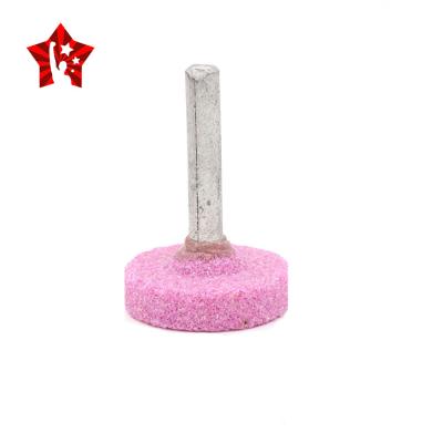 China 4# 30mm Head Chrome Corundum Grinding Wheel Head Abrasive Electric Grinding T-Type Grinding Head for sale