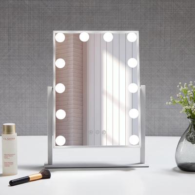 China LED Stainless Steel Framed Standing Frame Illuminated Bthroom Magic Mirror Set With Shelf for sale