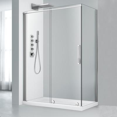 China Modern Contemporary Frameless Aluminum Design Swing Slide System Shower Glass Door for sale