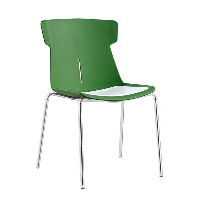 China High Quality Stackable Smile 518#Shengyi Stackable Chair Student Plastic Dining Chair With Metal Legs for sale