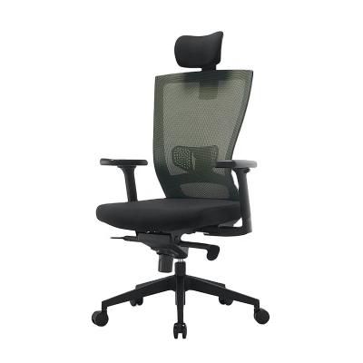 China SY-OFIS Executive Chair 3D (Height) Armrest High-Back Office Chair Ergonomic Mesh Adjustable Director Swivel Chair With Headrest for sale