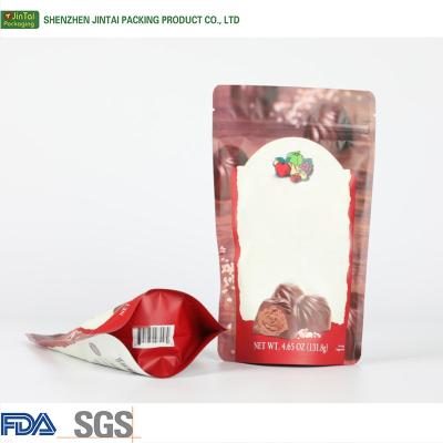 China BIODEGRADABLE custom print stand up oker brand ziplock pouches plastic snack bags for dry food, jerky, meat for sale