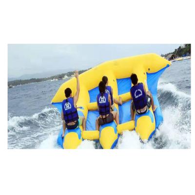 China 0.9mm PVC tarpaulin 2022 plato water inflatable fly fish inflatable towable banana boat for sale for sale