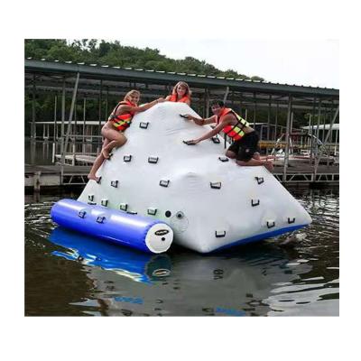 China 0.9mm Pvc Tarpaulin 2022 Plato Floating Inflatable Iceberg For Climbing And Slide for sale