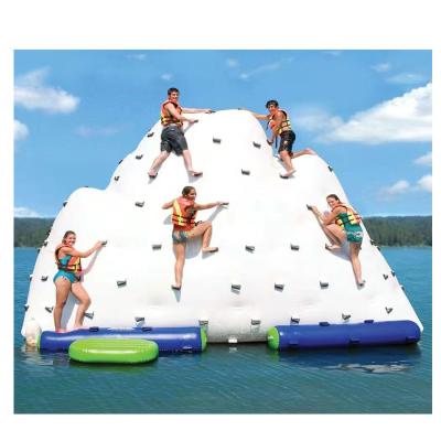 China 0.9mm pvc tarpaulin 2022 plato good quality inflatable iceberg water sland float for sale for sale