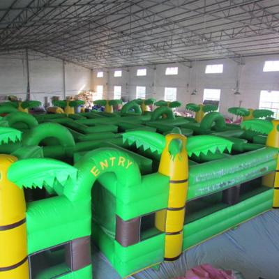 China PVC Tarpaulin Or Inflatable Jungle Maze Game , Oxford Cloth Inflatable Obstacle Course Maze For Sale for sale