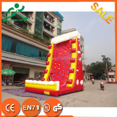 China 2022 Outdoor Inflatable PVC Rock Climbing Wall / Kids Climbing Mountain Challenge Game For Sale for sale