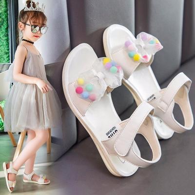 China Fashion Summer Girls Sandals Breathable High Quality Shoes For Kids Open Toe PVC One Piece Shoes Shape Flower Flat Sandals for sale