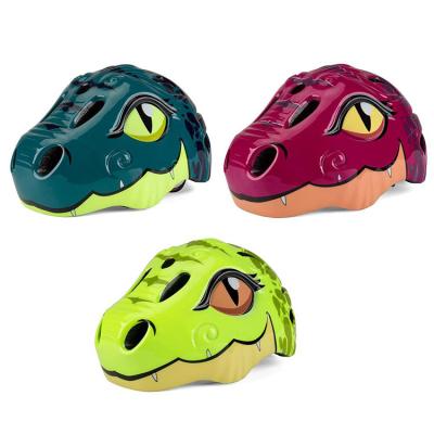 China ABS Cartoon Dinosaur Patterned Skating Protective Cycling Children Bike Helmet Sports For Bicycle for sale