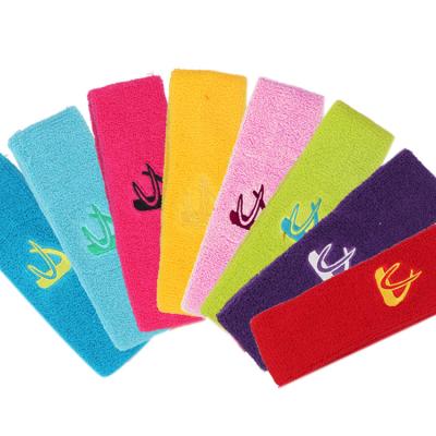 China Wholesale High Quality Custom Headband Stretch Logo Yoga Elastic Sport Polyester Fabric Headband For Tennis for sale