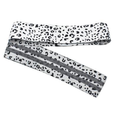 China Body Leopard Pattern Booty Leg Exerciser Pilates Yoga Loop Resistance Band for sale