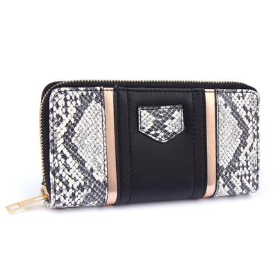 China High Quality Waterproof and Zebra Print Single Layer Zipper Wallet Leopard Print Fashion Long Wallet for sale