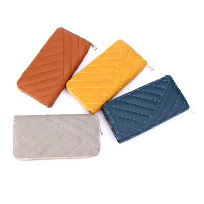 China High Quality Single Layer Long Zipper Women's Wallet Waterproof Easy To Carry Trendy Wallet for sale