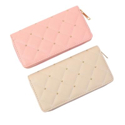 China Factory Customizable Pure Color 2021 Hot Selling Women's Long Wallet No PU Material Wallet for sale