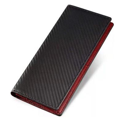 China None Wholesale Custom Men's Business Two Folds Long Wallet Waterproof Genuine Leather Wallet For Men for sale