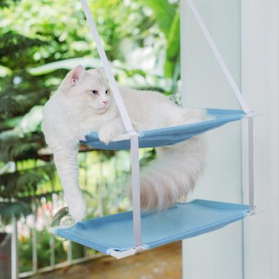 China Viable Shelf Seat Mat Kitten Rest Sleeping Hanging Beds Pet Cat Hammock Comfortable Sunny Glass Window Supporting 20kg for sale