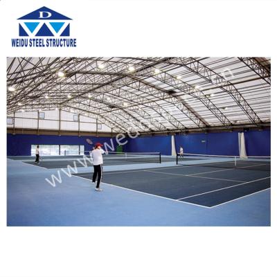 China Indoor Court Car Sale Indoor Hall Light Steel Structure Tennis Court Cost In Alibaba for sale