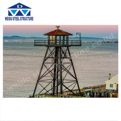 China Communication Tower Police Tower Metal Tower Guard On Prison Security Tower for sale