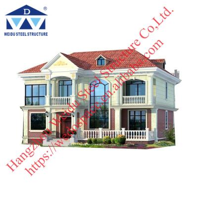 China Contemporary HOT SALE fashion style heat insulation light gauge steel prefab villa with low price for sale